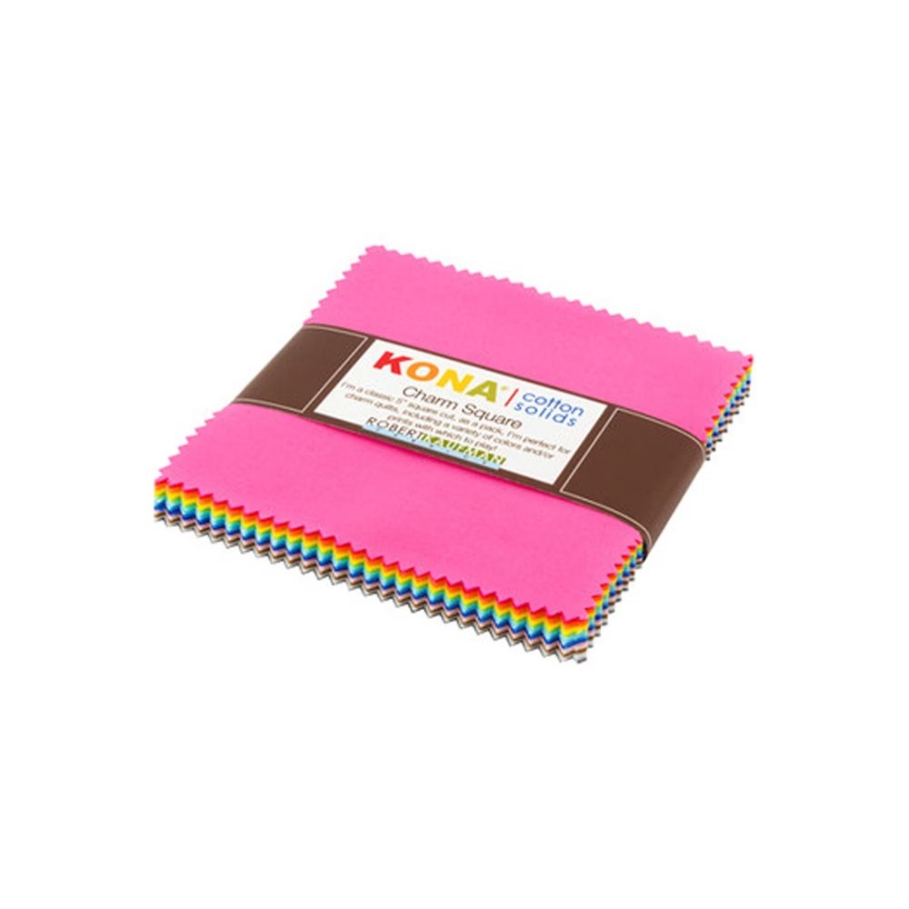 Kona Quilting Cotton Solids Charm Pack Colours of 2017 by Robert Kaufman