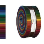 Kona Quilting Cotton Solids Jelly Roll Colours New Dark Palette by Robert Kaufman