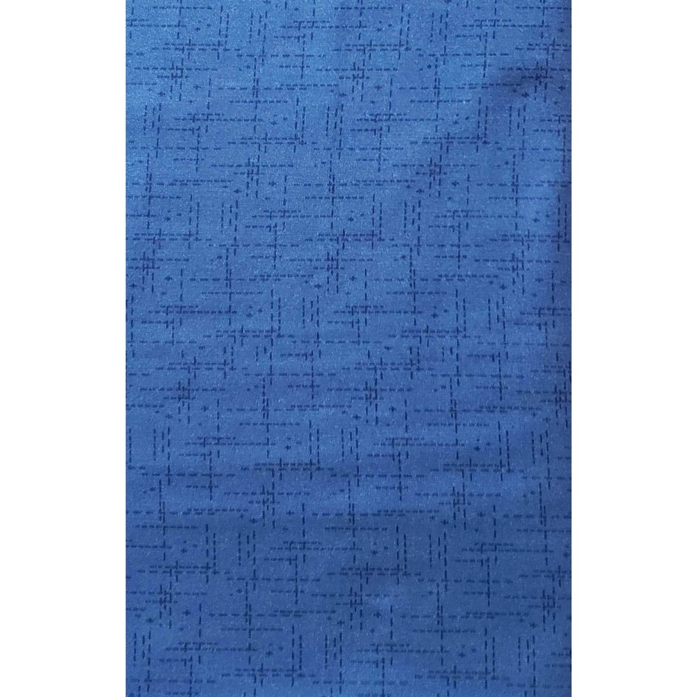 Navy Stitched 100% Quilting Cotton Fabric by Nutex