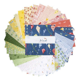 Quilting Cotton 5" Charm Pack On The Wind By Jill Finley For Riley Blake Designs