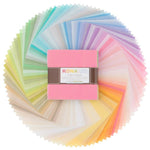 Quilting Cotton 5" Charm Squares Kona Cotton 101 Charms Pastel Solids Fabric CHS-562-101
