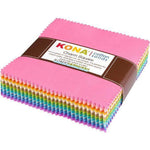 Quilting Cotton 5" Charm Squares Kona Cotton 101 Charms Pastel Solids Fabric CHS-562-101
