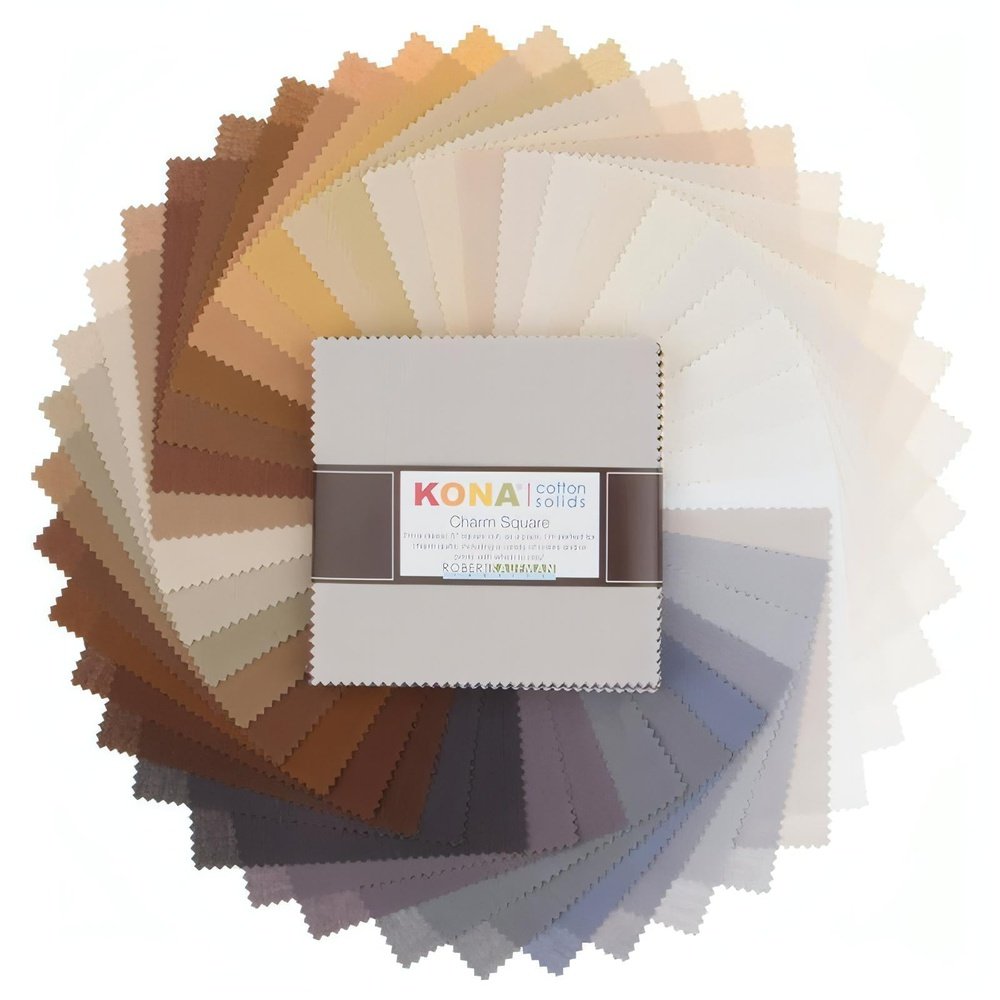 Robert Kaufman Fabrics Kona Cotton Panorama Palette Charm Squares 5 inch