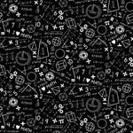 Quilting Cotton Fabric Black Math By Edward Miller for Michael Miller