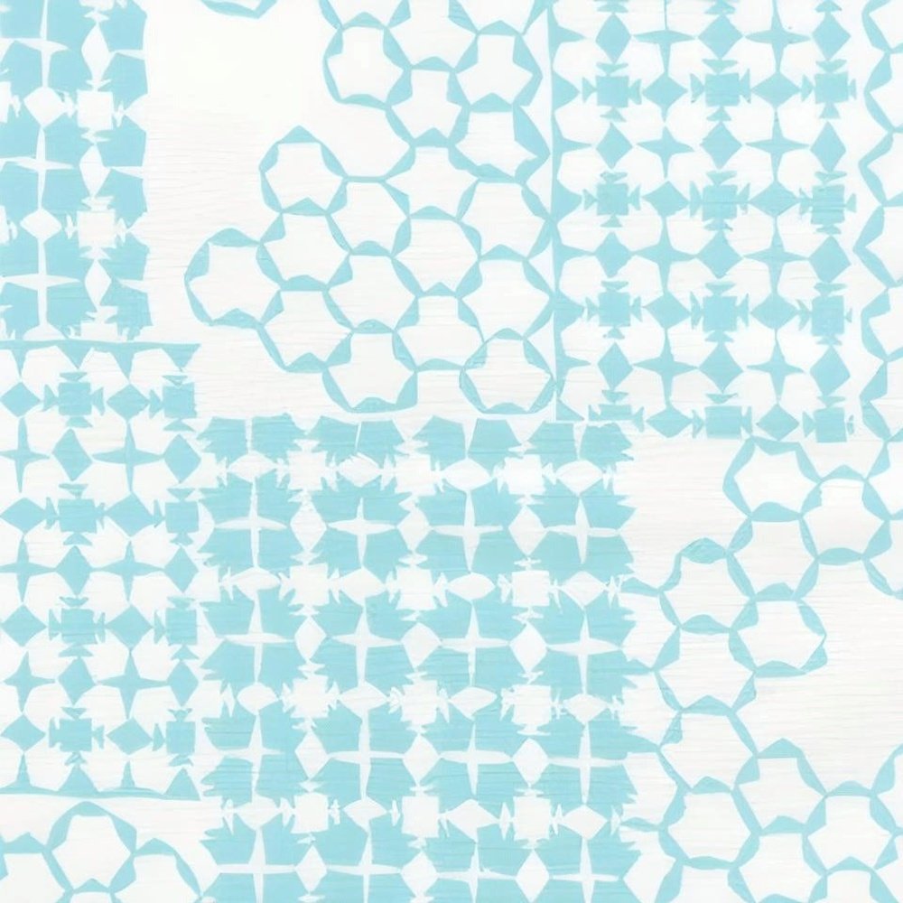 Quilting Cotton Fabric Bold Geo Dusty Blue by Carolyn Friedland for Robert Kaufman