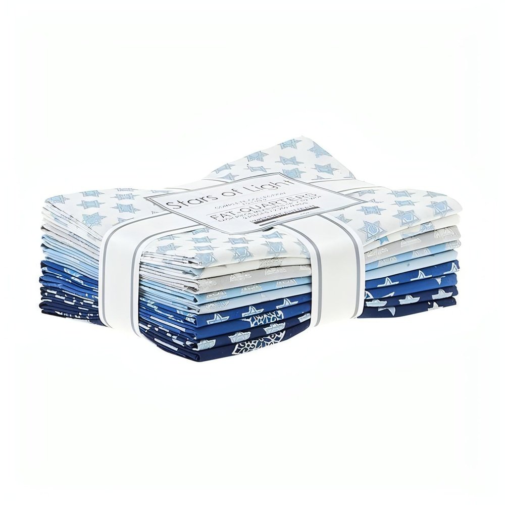 Quilting Cotton Fat Quarter Bundle Squares Kona 2021 Holiday Charms Blue Colourstory By Robert Kaufman Fabrics