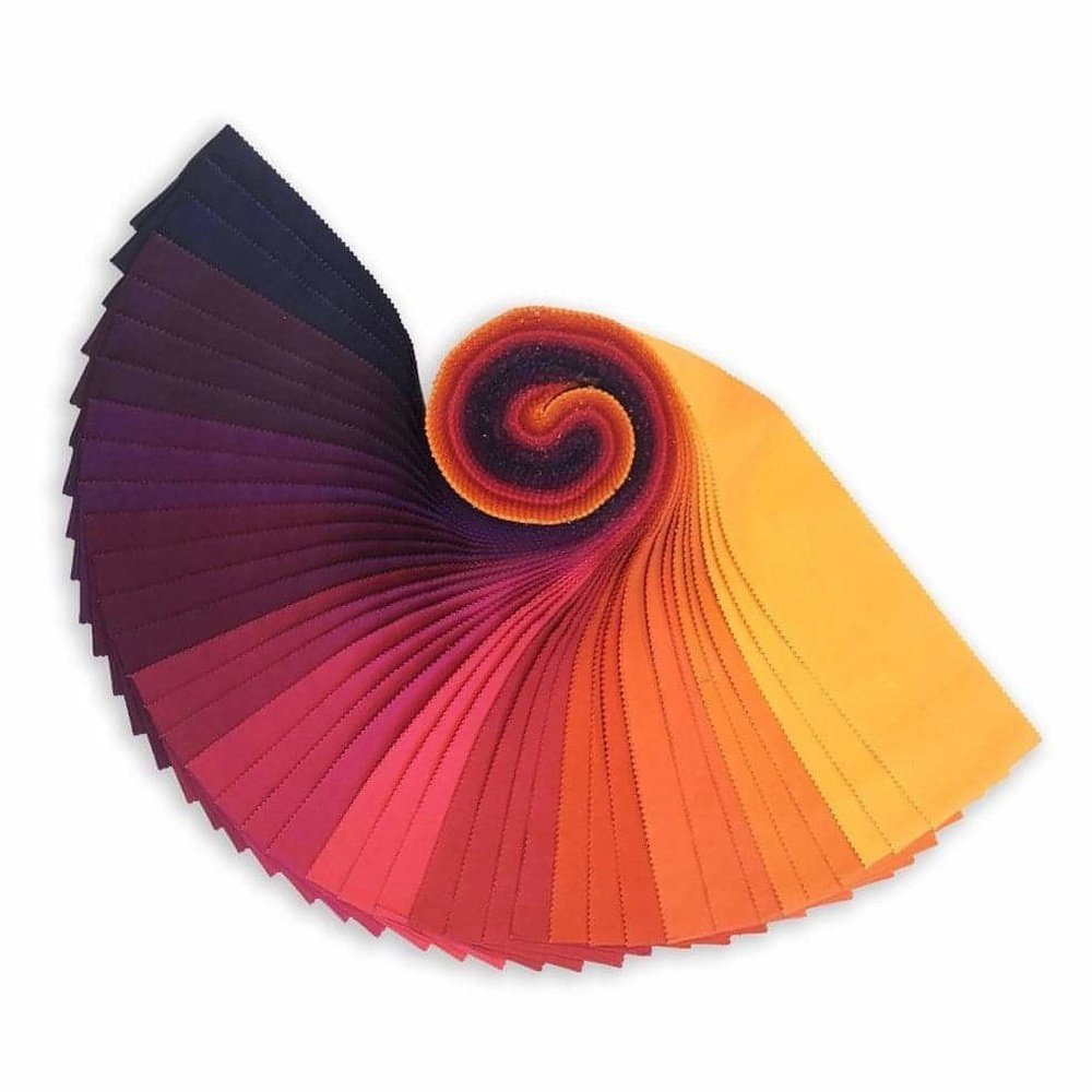 Quilting Cotton Jelly Roll Birds Of Paradise Solids Strips Fabric 40pcs/bundle by Robert Kaufman