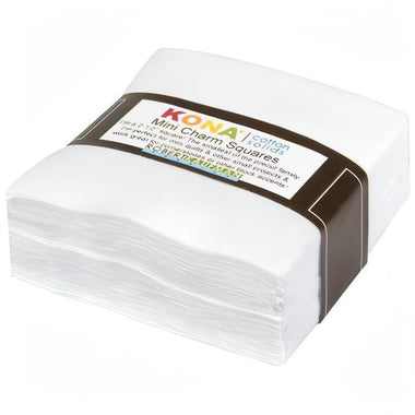 Quilting Cotton Kona 2.5" Squares Charms All White Fabric 84pcs