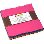 Quilting Cotton Kona Charm Squares Classic Palette By Robert Kaufman