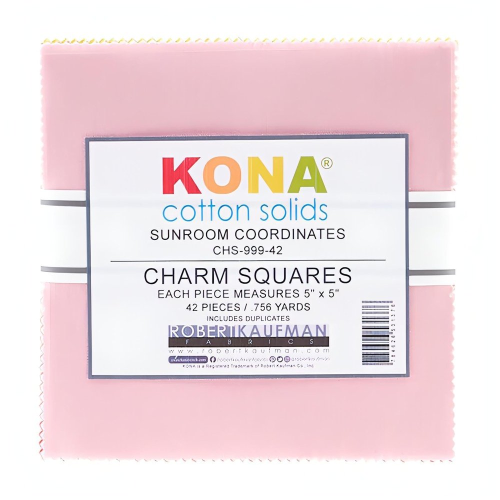 Quilting Cotton Kona Charm Squares Sunroom Coordinates By Robert Kaufman