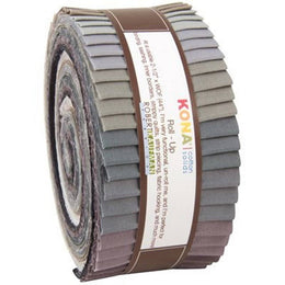 Quilting Cotton Kona Gray Area Solids Jelly Roll Precut Fabric By Robert Kaufman