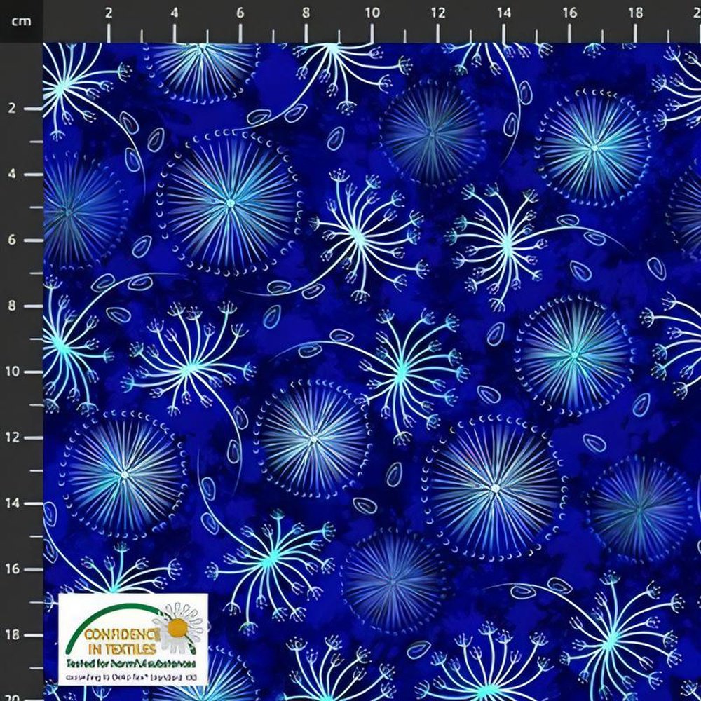 Quilting Cotton Maple Squares Flowers In The Wind Fabric by Stof