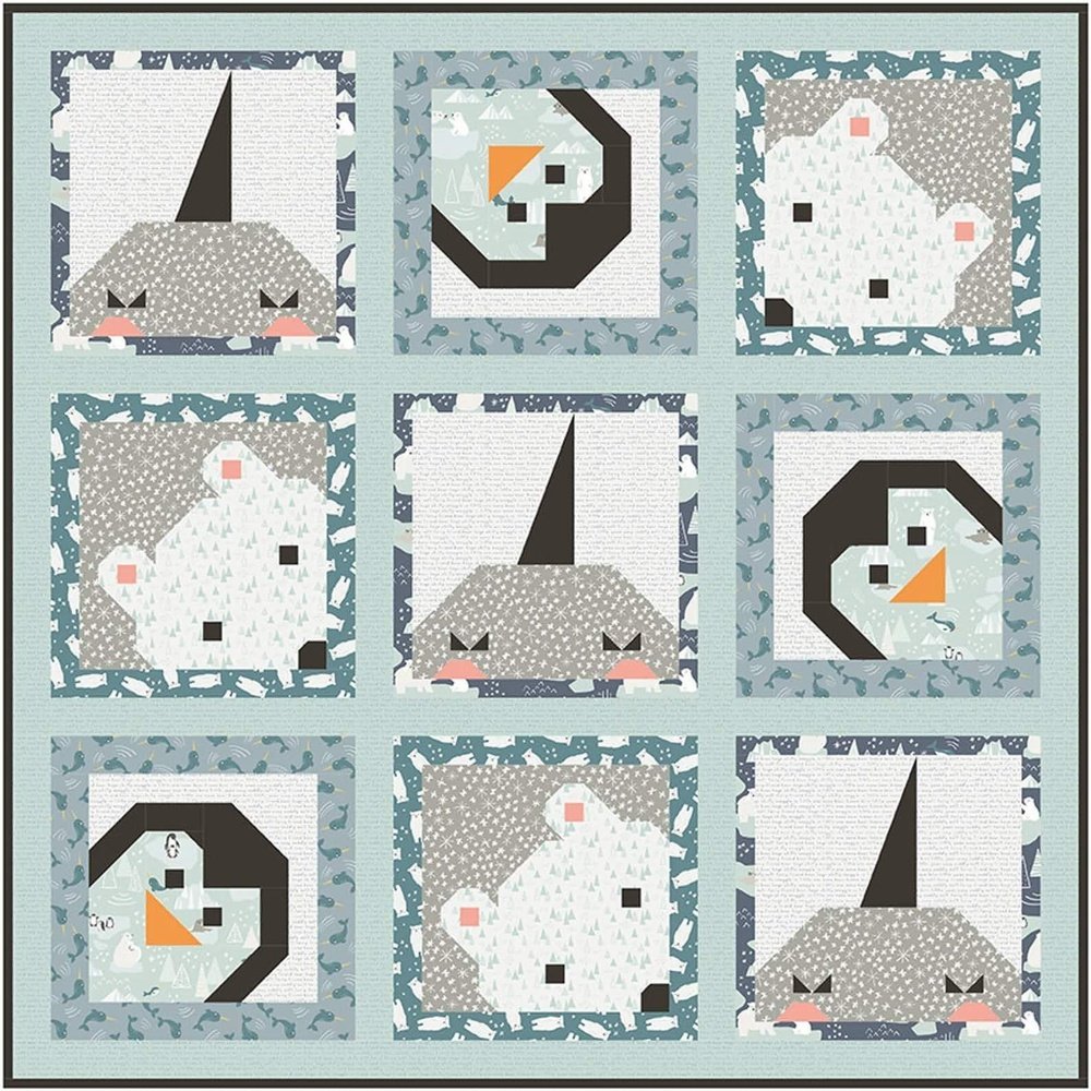 Quilting Cotton Square 5" Charm Pack Nice Ice Baby By Deena Rutter For Riley Blake Designs