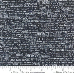 Quilting Cotton Timber Black National Parks By Sweetwater for Moda Fabrics