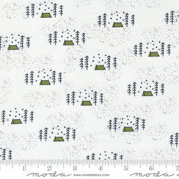 Quilting Cotton Timber Cream Campsite By Sweetwater for Moda Fabrics
