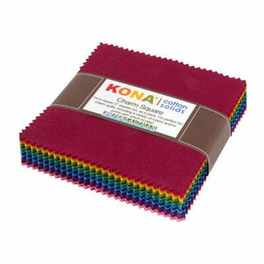 Quilting Kona Cotton Charm Packs Dark Colourstory Bundle of 85 Fabric by Robert Kaufman