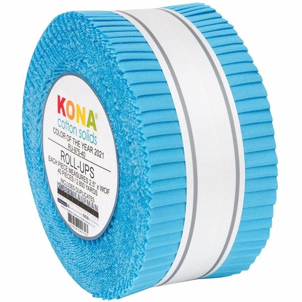 Quilting Kona Cotton Horizon Solid Jelly Roll Strips by Robert Kaufman Fabric