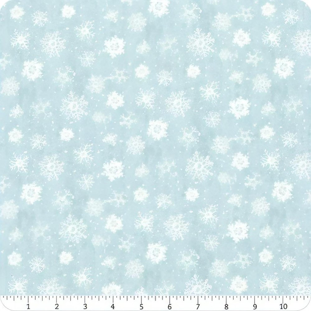 Quilting Premium Fabric Woodland Frost Blue Snowflakes By Lisa Audit For Wilmington Prints