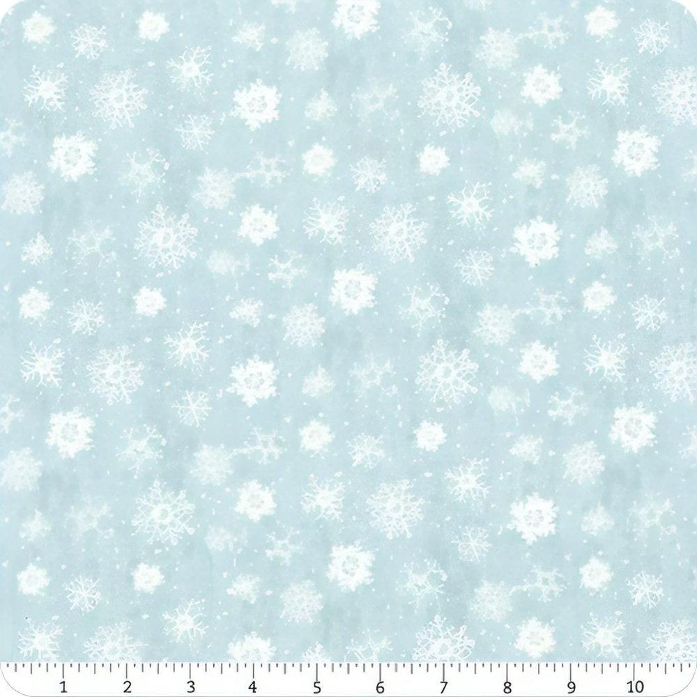 Quilting Premium Fabric Woodland Frost Blue Snowflakes By Lisa Audit For Wilmington Prints