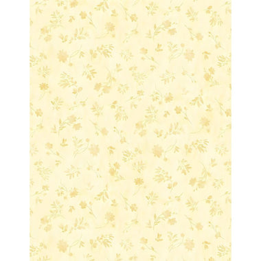 Quilting Premium Fabric Yellow Floral Silhouettes By Lisa Audit For Wilmington Prints