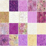 Timeless Treasures Fabric Tonga Batiks Pansy Mini Treats 5" Squares Charm Pack