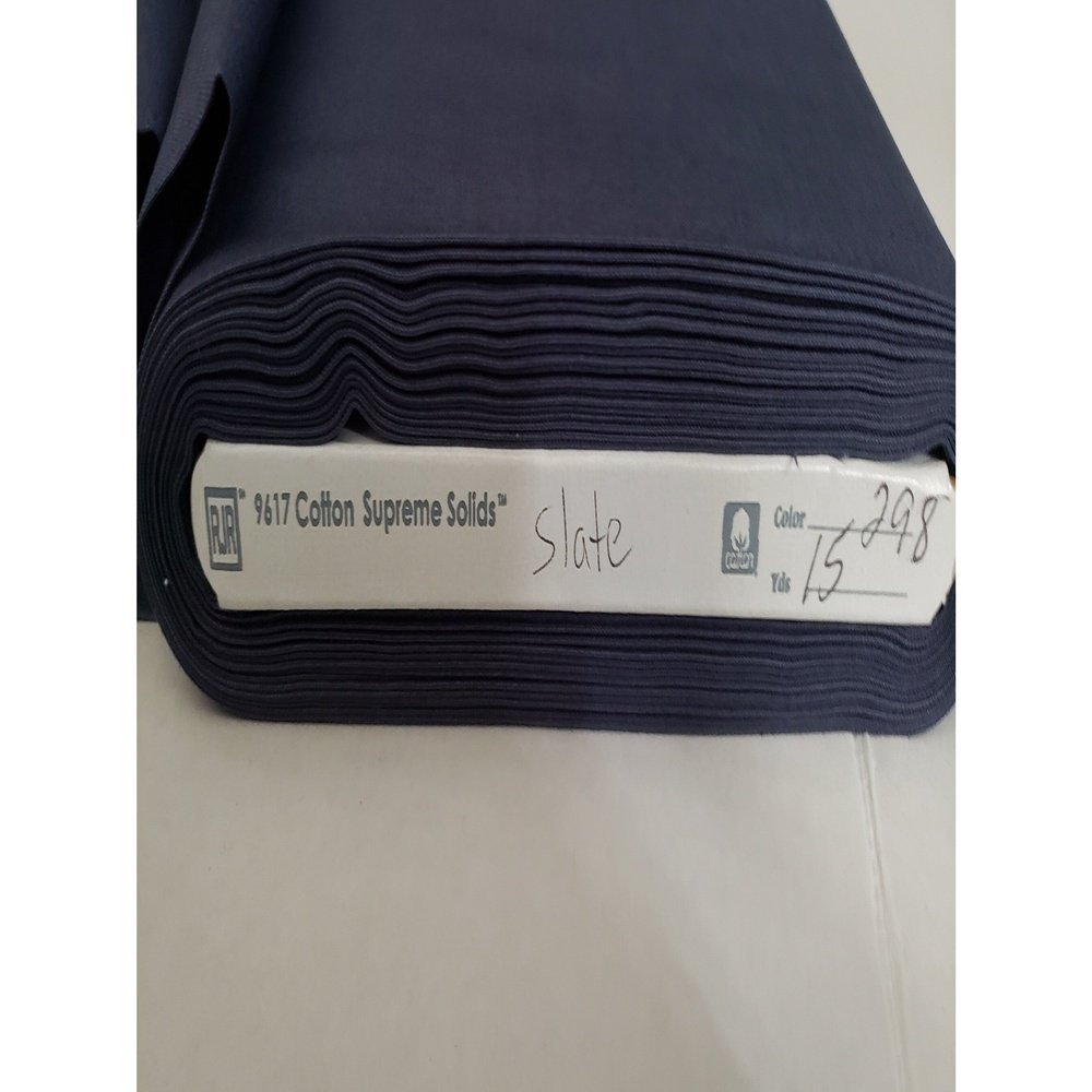 Quilting Cotton Slate Blue Supreme Solids Fabric By RJR Fabric Designs