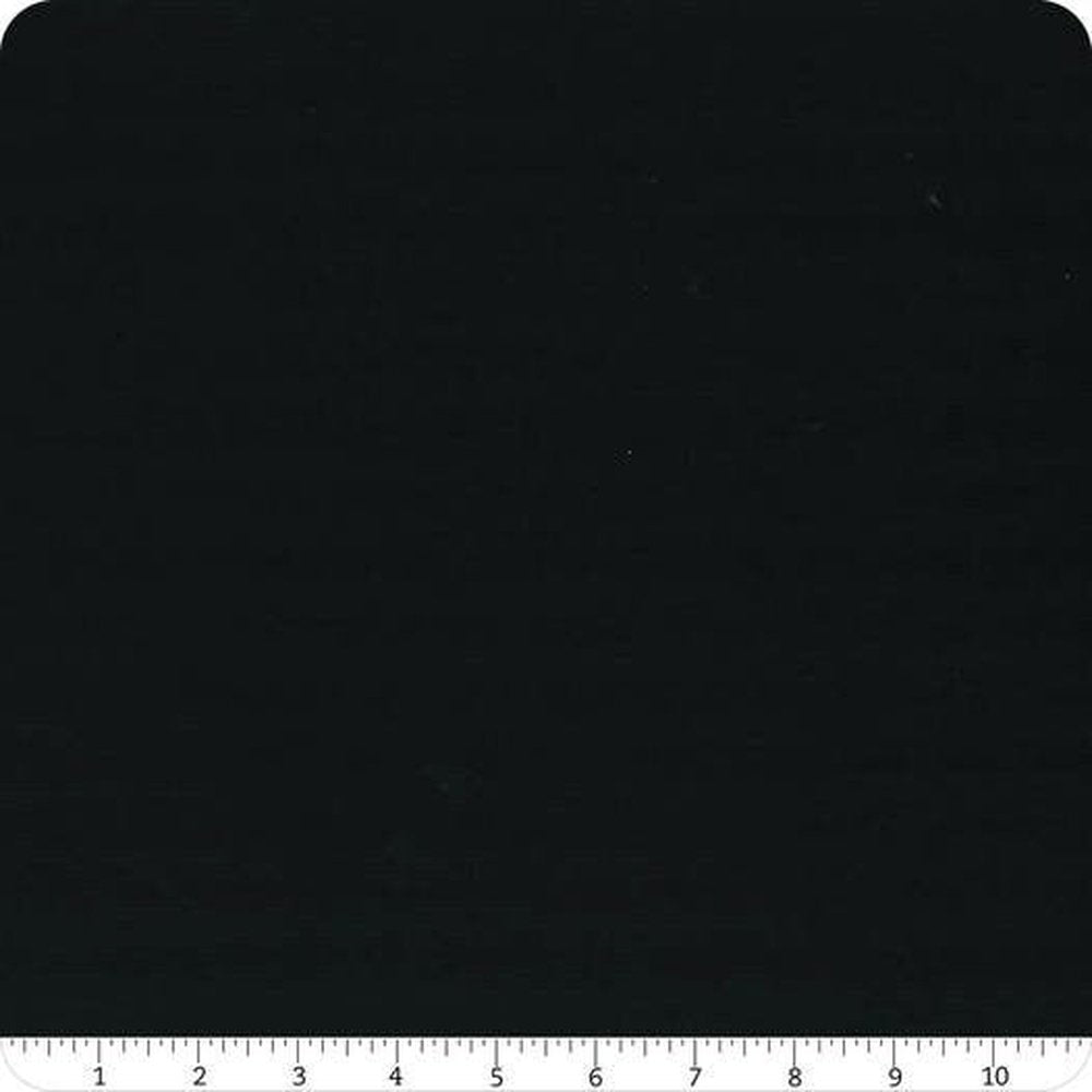 Quilting Cotton Bella Solids Super Black By Moda Fabrics