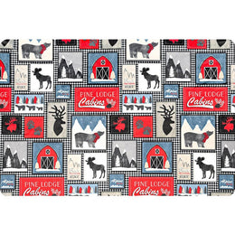 Digital Cuddle® Lodge Patches Jeans Minky Plush Fabric By Shannon Fabrics - Multi Patches Designs High Quality Jeans Fabric Print For Jeans