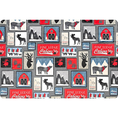 Digital Cuddle® Lodge Patches Jeans Minky Plush Fabric By Shannon Fabrics - Multi Patches Designs High Quality Jeans Fabric Print For Jeans