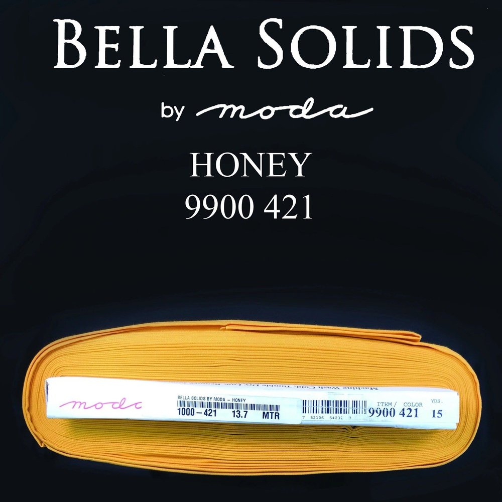 Quilting Cotton Bella Solids Honey By Moda Fabrics