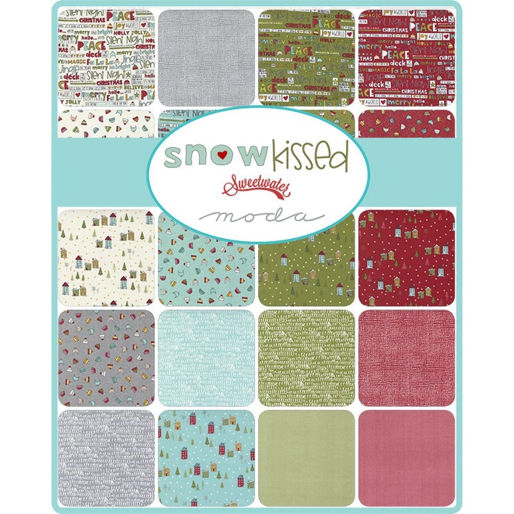 Quilting Cotton Fat Quarter Bundle Fabric Snow Kissed by Sweetwater for Moda